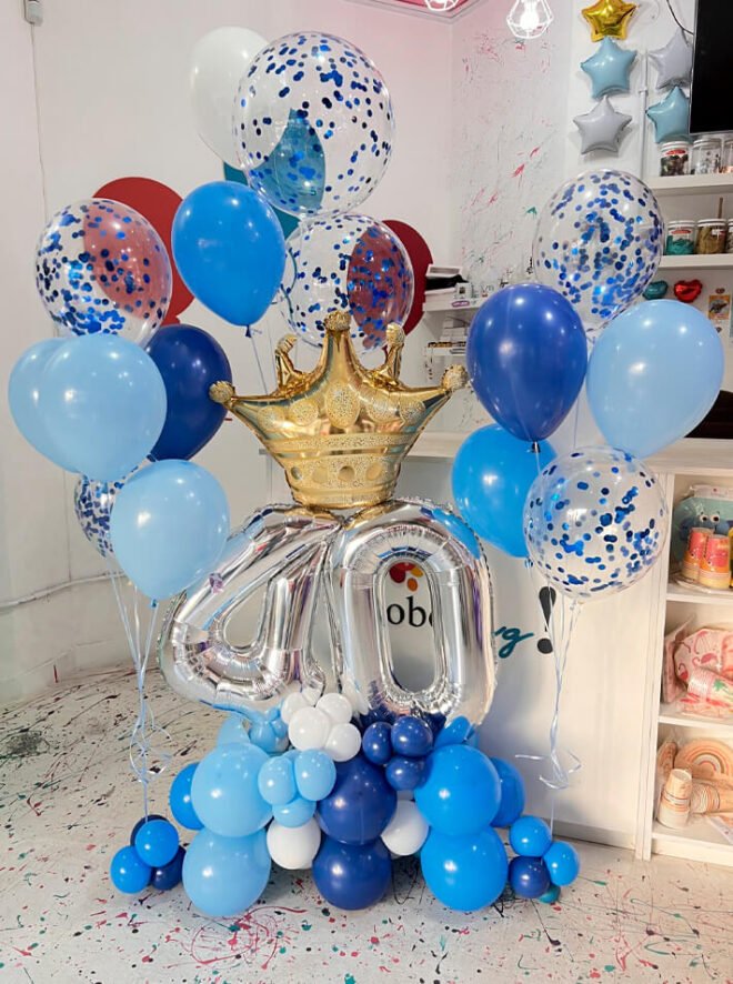 Bouquet base doble + ramos en helio
