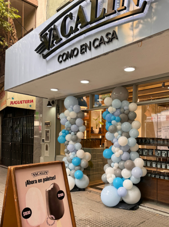 Columna de globos para Vacali