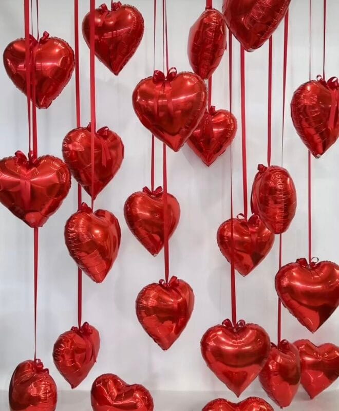 Pared de Corazones Colgando x23