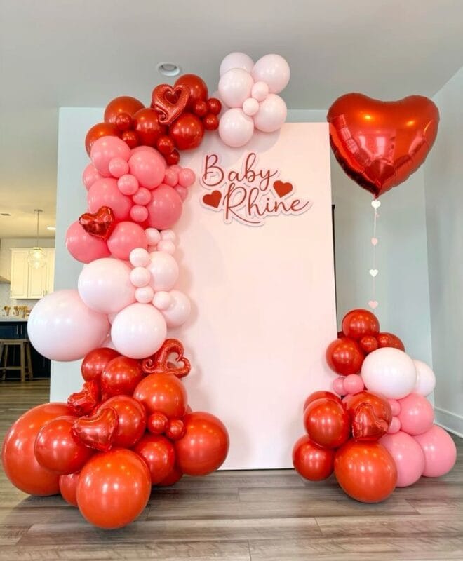 Arco de Globos + Corazon en Helio